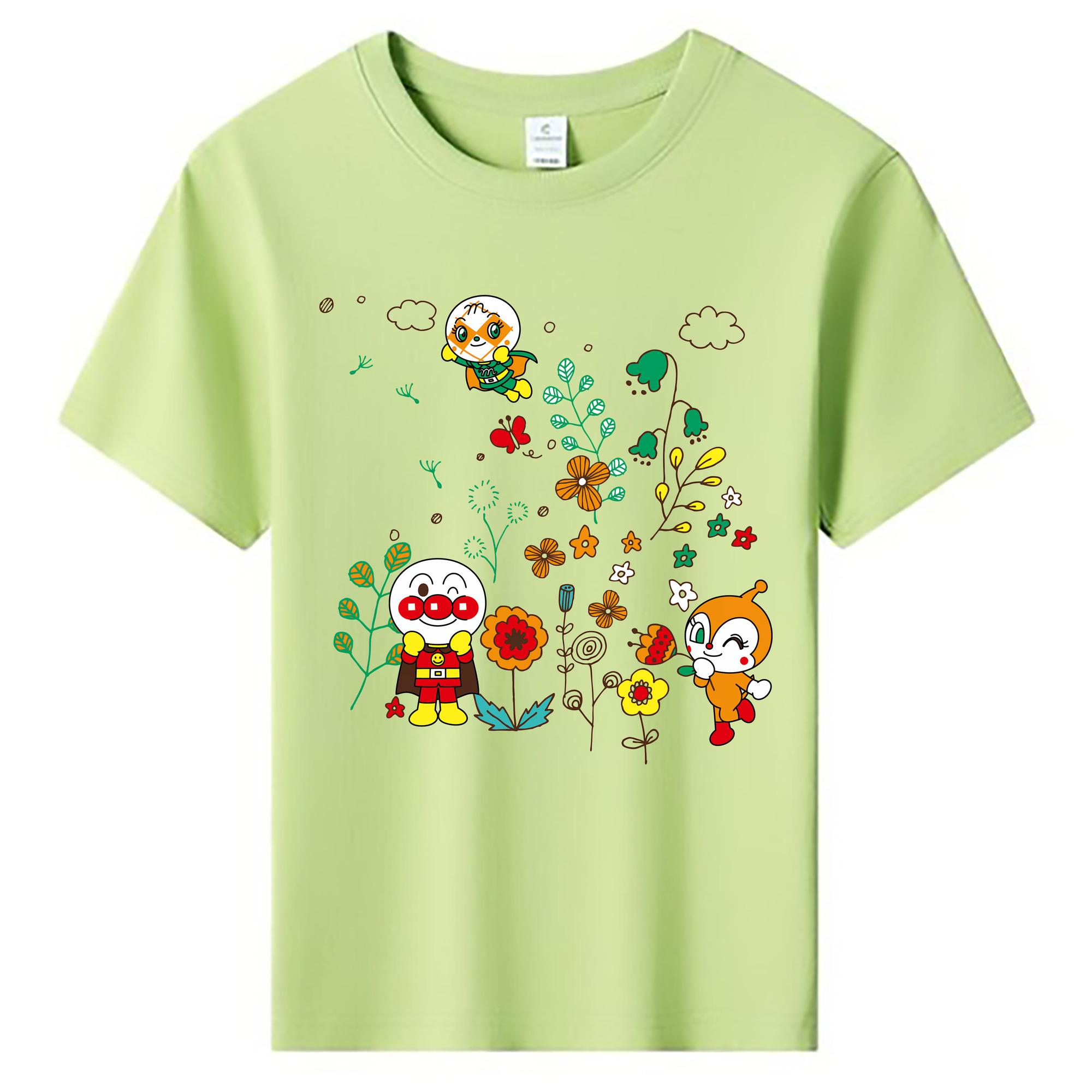 （画像用） アンパンマン Anpanman 綿100％キッズTシャツ（フロントプリント）